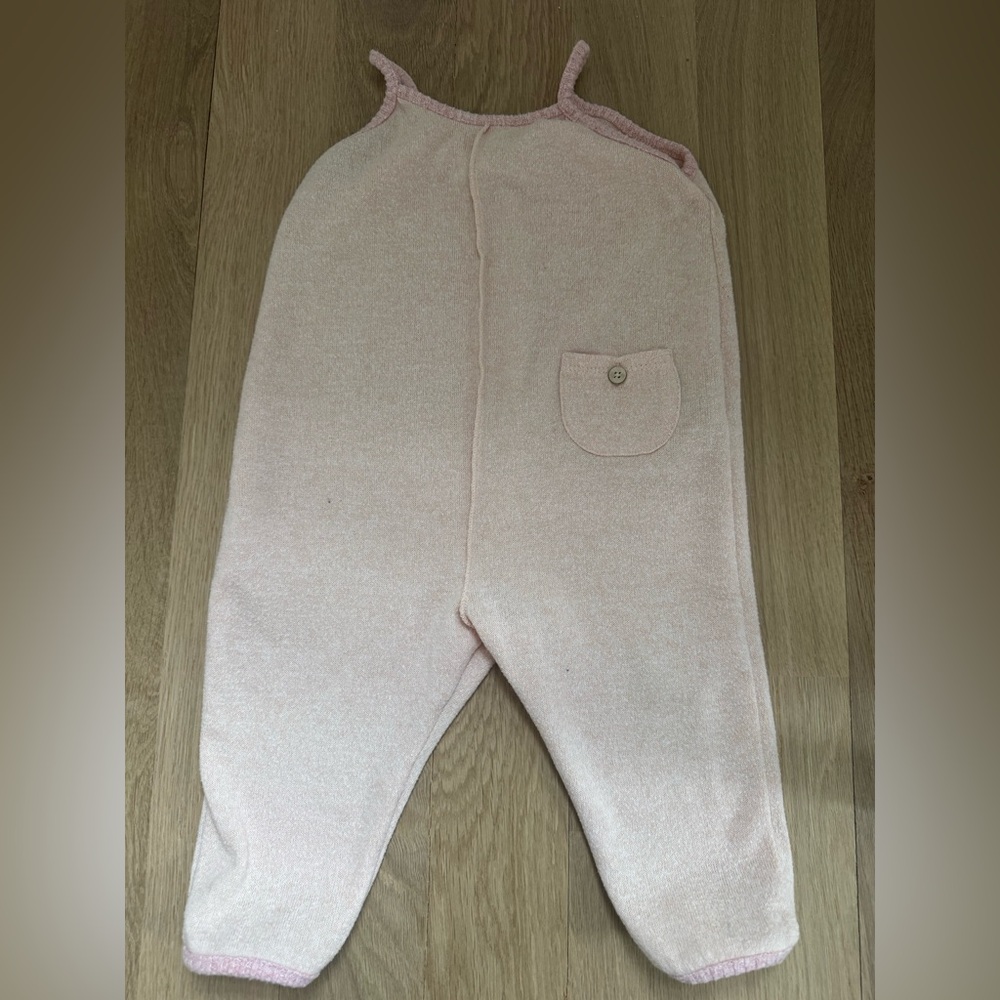 Soft Pink Baby Romper with Pocket